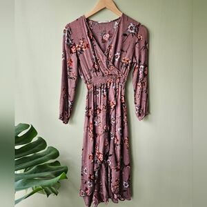 4/$25 Floral Faux Wrap Dress